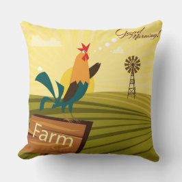 Morgendämmerung auf dem dekorativen Kissen des Bau