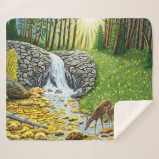 Morgendämmerung auf der Wald-Fliesblanke Sherpadecke