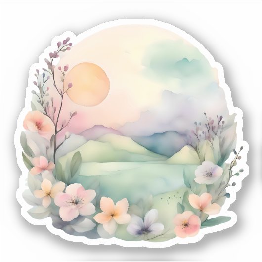 Morgendämmerung Aufkleber (Vorderseite)