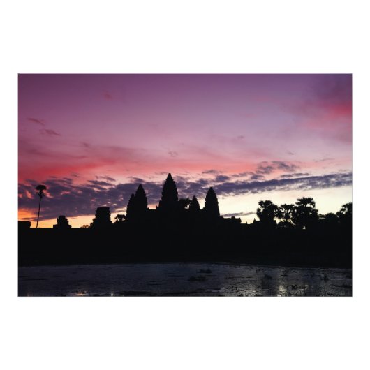 Morgendämmerung bei Angkor Wat Fotodruck (Vorne)