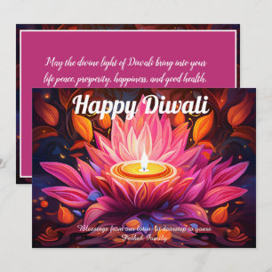 Morgendämmerung der Diya Diwali Card Einladung