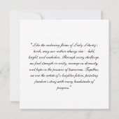 Morgendämmerung der Freiheit, Brauch Mitteilungskarte (Rückseite)