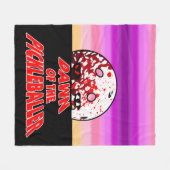 Morgendämmerung des Halloween-Horrors Zombie Fleecedecke (Vorderseite (Horizontal))
