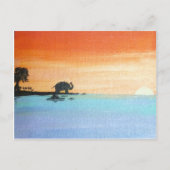 Morgendämmerung_ElephantAngebotGebete_AnjaliSanghi Postkarte (Vorderseite)