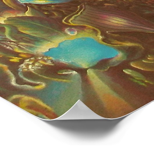 Morgendämmerung im Garten der Schöpfung Poster (Ecke)