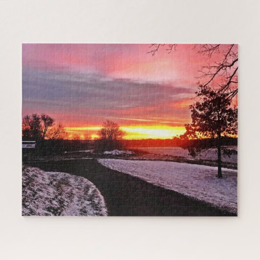 MORGENDÄMMERUNG IM WINTER PUZZLE (Horizontal)