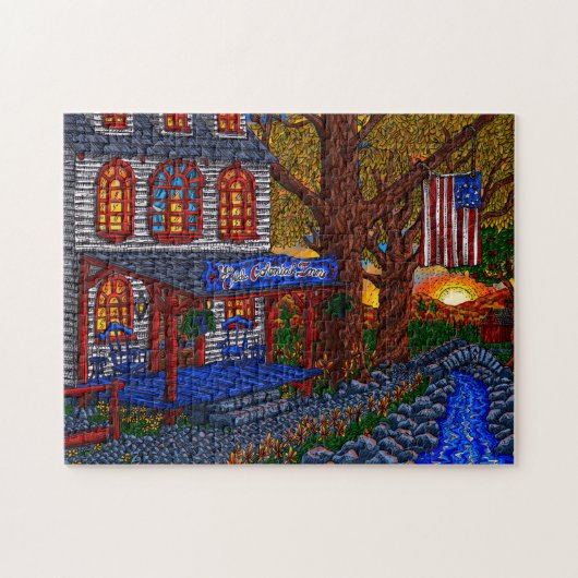 Morgendämmerung im Ye Olde Colonial Inn Puzzle (Horizontal)