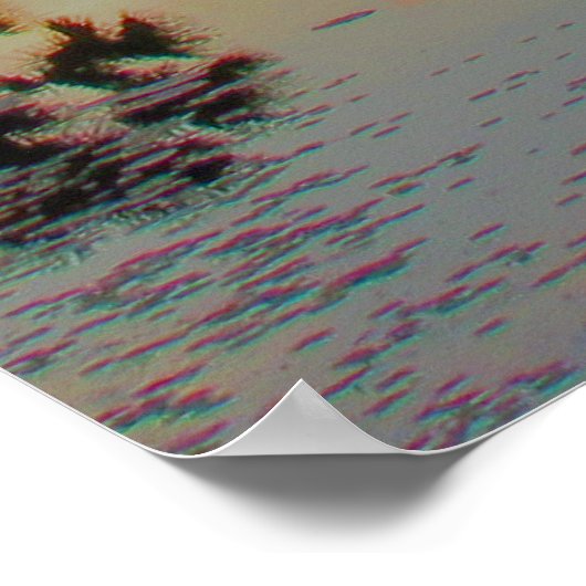 Morgendämmerung in Angkor Wat Poster (Ecke)