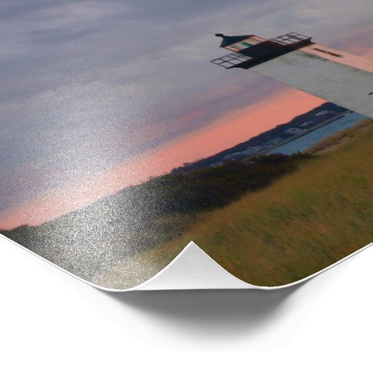 Morgendämmerung in Long Point Lighthouse, Provinz  Fotodruck (Ecke)