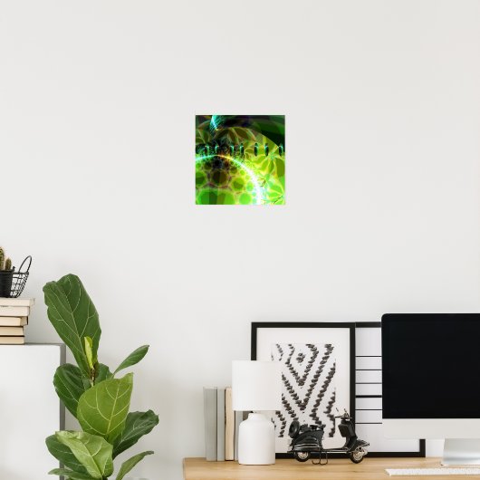 Morgendämmerung - Limon & Gold Emerge Poster (Heimbüro)