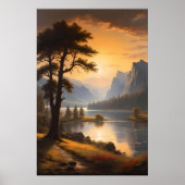 Morgendämmerung über den ewigen Bergen Poster (Vorne)