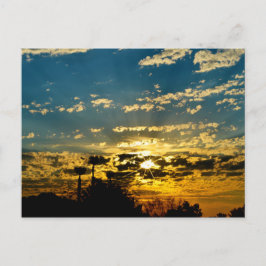 Morgendämmerung über der Mojave-Wüste Postkarte