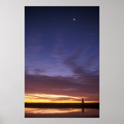 Morgendämmerung über Edgartown Lighthouse Marthas  Poster (Vorne)