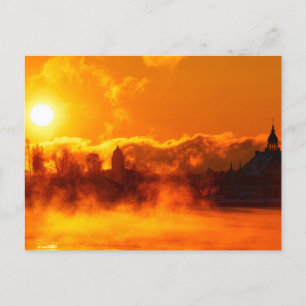 Morgendlicher Sonnenaufgang in Helsinki, Postkarte