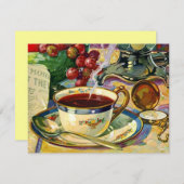 MORGENE KAFFEE-KLATCH-PARTY EINLADUNG (Vorne/Hinten)