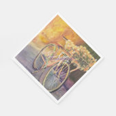 MORGENFAHRRADMONOGRAMM-PARTY SERVIETTE (Ecke)