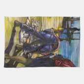 Morgenfang, Hafen Insel Geschirrtuch (Horizontal)