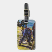 Morgenfang, Harbour Island, Bahamas Gepäckanhänger (Vorderseite vertikal)