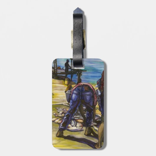 Morgenfang, Harbour Island, Bahamas Gepäckanhänger (Rückseite vertikal)