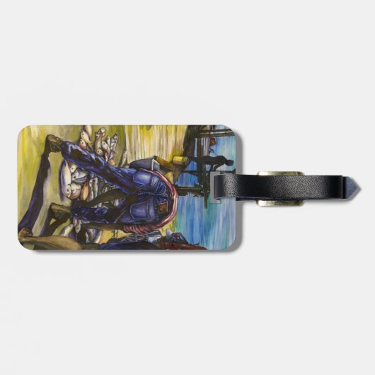 Morgenfang, Harbour Island, Bahamas Gepäckanhänger (Rückseite horizontal)