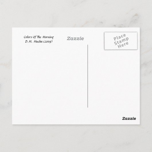 Morgenfarben Postkarte (Rückseite)