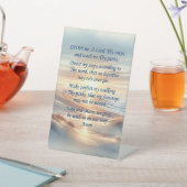 Morgengebet auf einem Schild der Höhle (In SItu)