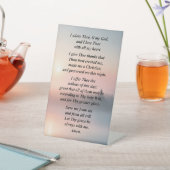 Morgengebet auf einem Ständer Sockelschild (In SItu)