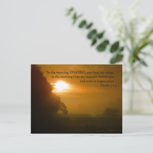 Morgengebet | postkarte (Stehend Vorderseite)