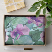 Morgenglorie florales Retro-Muster Seidenpapier (Geschenk)