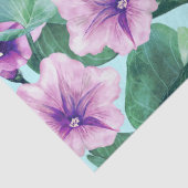 Morgenglorie florales Retro-Muster Seidenpapier (Detail)