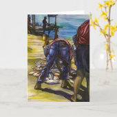 Morgengrauen, Bahamas Grußkarte Karte (Gelbe Blume)