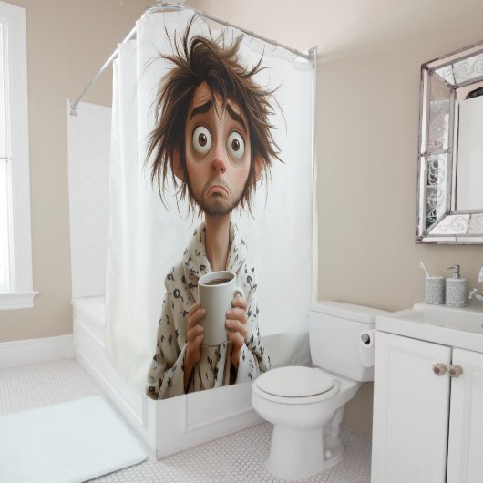 Morgengrauen: Kaffee zuerst, Fragen später Duschvorhang (Beispiel)