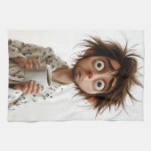 Morgengrauen: Kaffee zuerst, Fragen später Geschirrtuch (Horizontal)