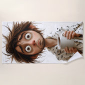 Morgengrauen: Kaffee zuerst, Fragen später Strandtuch (Vorderseite)