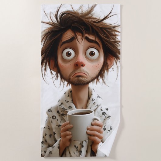 Morgengrauen: Kaffee zuerst, Fragen später Strandtuch (Vorderseite)