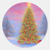 Morgengrauen Runder Aufkleber (Vorderseite)