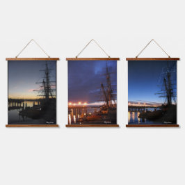 Morgengrauen Wandteppich Mit Holzrahmen