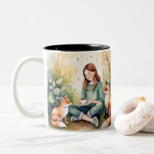 Morgenharmonie — Der sanfte Stil von The KindOnes Zweifarbige Tasse