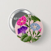 Morgenherrlichkeit in blau und rosa button (Vorne & Hinten)