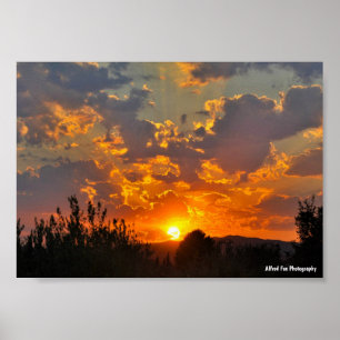 Morgenhimmel Sonnenaufgang Landschaft Poster