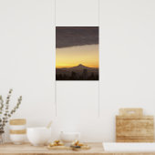 Morgenhimmel über Portland und Mt. Hood, Oregon Poster (Küche)
