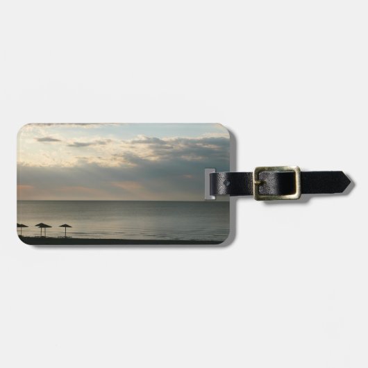 Morgenhimmel über Strand in Griechenland Landschaf Gepäckanhänger (Vorderseite horizontal)