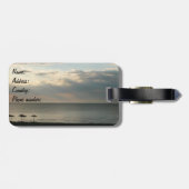 Morgenhimmel über Strand in Griechenland Landschaf Gepäckanhänger (Rückseite horizontal)