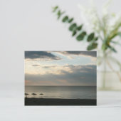 Morgenhimmel über Strand in Griechenland Landschaf Postkarte (Stehend Vorderseite)