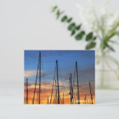 Morgenhimmel Ventura Harbour Postkarte (Stehend Vorderseite)