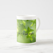 Morgeninspiration und -Liebe Porzellantasse (Vorderseite Rechts)