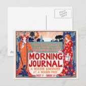 Morgenjournal – Louis Rhead Postkarte (Vorne/Hinten)