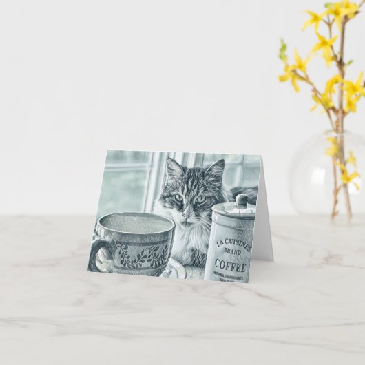 Morgenkaffee — Allzweckmäßige Mitteilungskarten (Gelbe Blume)