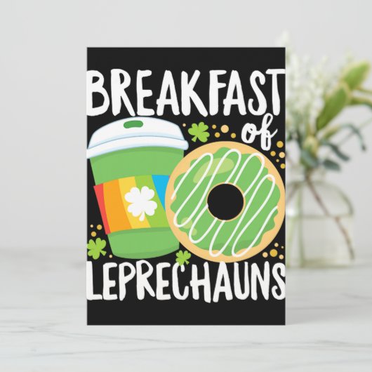 Morgenkaffee des ersten Patricks Einladung (Stehend Vorderseite)