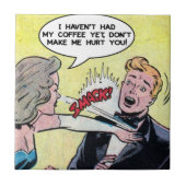 Morgenkaffee Drinkers Funny Comic Strip Fliese (Vorderseite)
